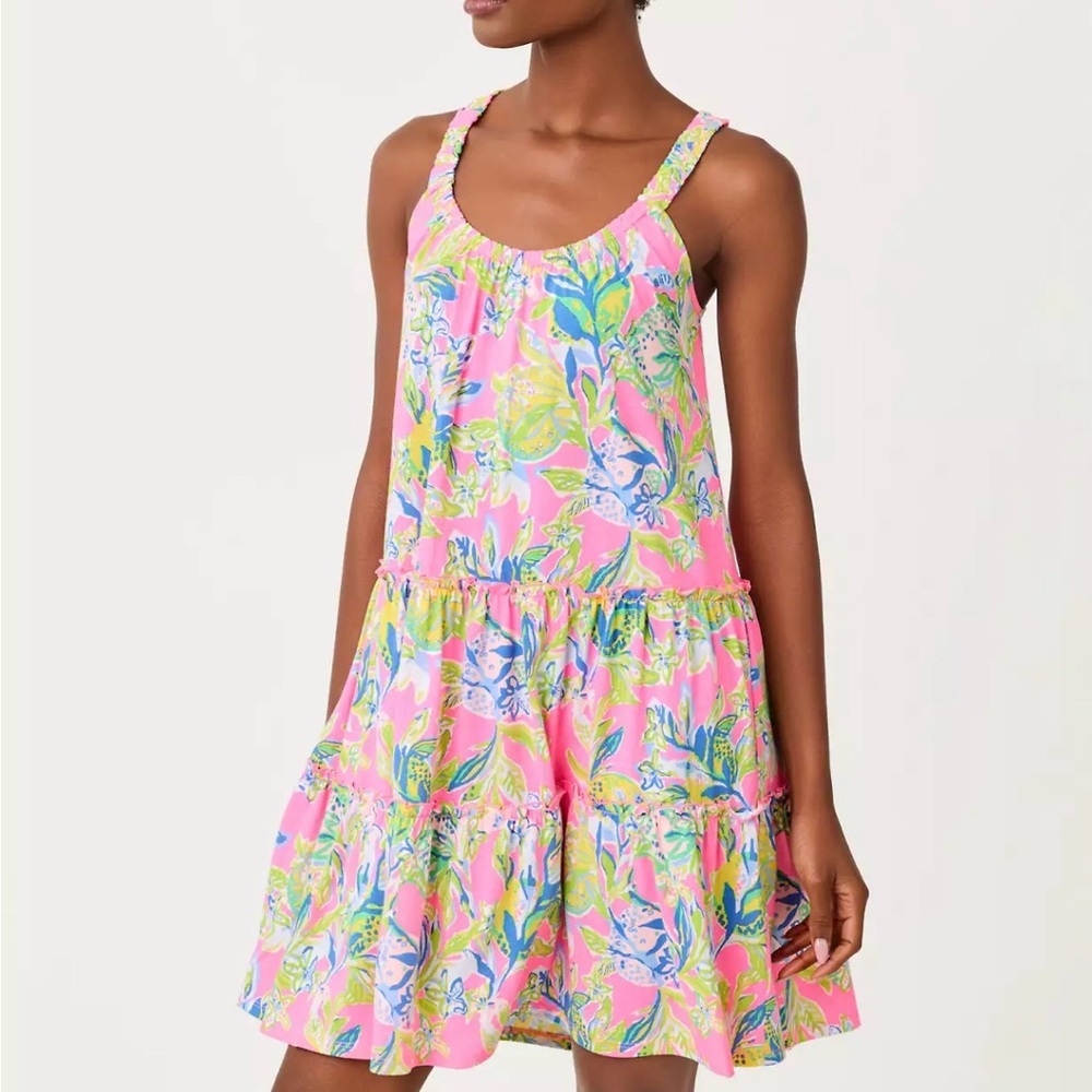 NWT XXL Lilly Pulitzer Loro dress in squeeze the day Swing Tiered Plus Size